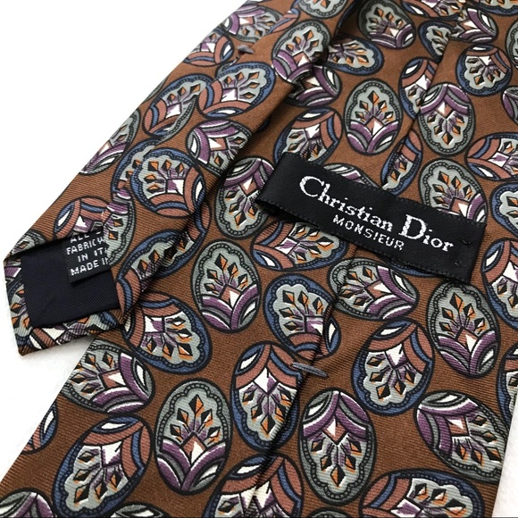 Christian Dior All Silk Fabric Woven Tie - Picture 5 of 5